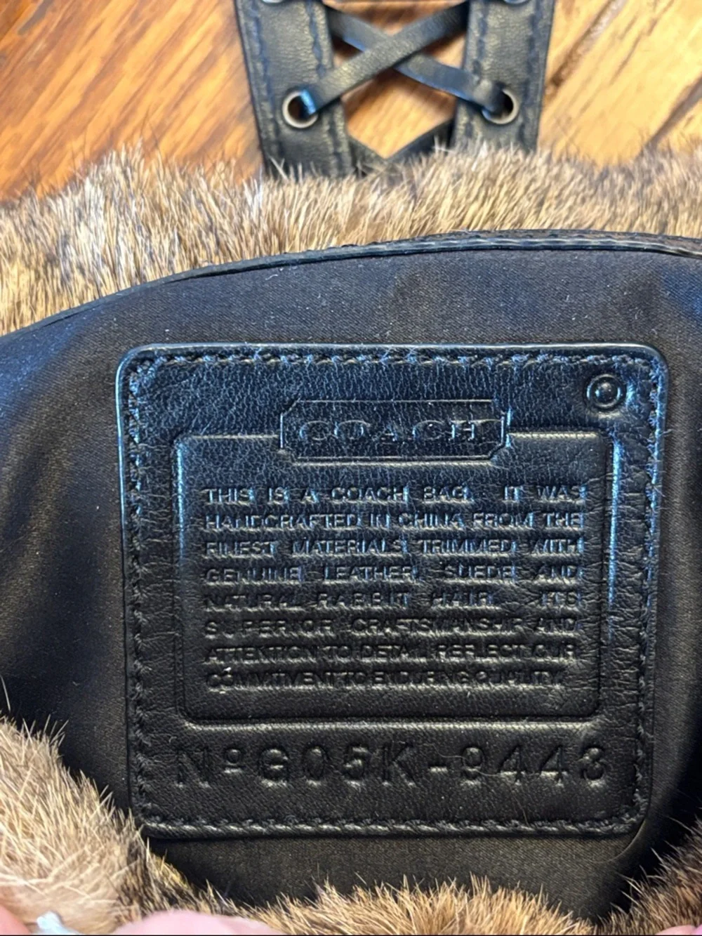 Coach Quilted Rabbit Fur "Ski Bunny" Hobo EUC - Picture 3 of 10